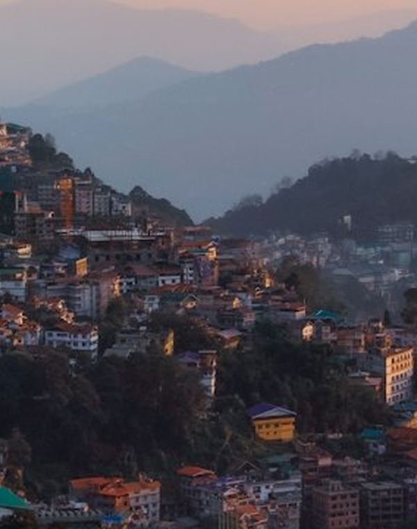 Gangtok city spread across a Sikkim hillside